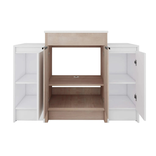 48 Inch Freestanding Bathroom Vanity with Ceramic Sink and 2-Storage Cabinets, Soft Closing Door, 02424+0312*2 Combination Cabinet, KD-Package Default -DTYStore