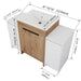 48 Inch Freestanding Bathroom Vanity with Ceramic Sink and 2-Storage Cabinets, Soft Closing Door, 02424IMO+0312*2 Combination Cabinet, KD-Package Default -DTYStore