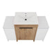 48 Inch Freestanding Bathroom Vanity with Ceramic Sink and 2-Storage Cabinets, Soft Closing Door, 02424IMO+0312*2 Combination Cabinet, KD-Package Default -DTYStore