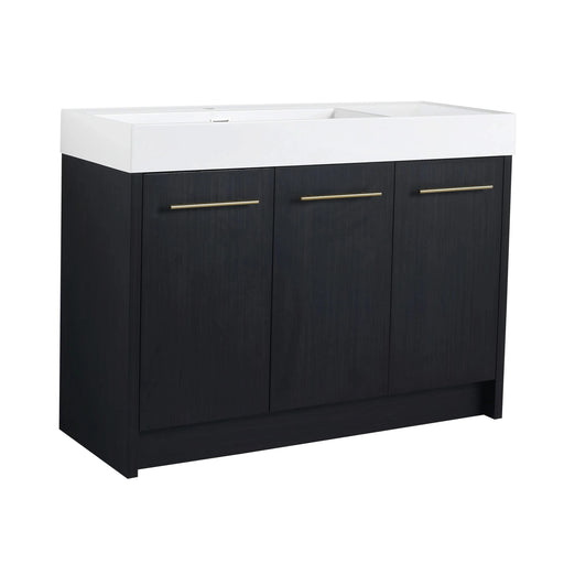 48 Inch Freestanding Bathroom Vanity with Resin Sink, With Soft Closing Door, KD-Package Default -DTYStore