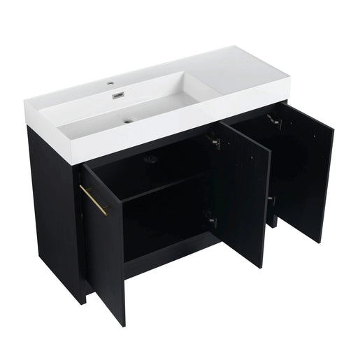 48 Inch Freestanding Bathroom Vanity with Resin Sink, With Soft Closing Door, KD-Package Default -DTYStore