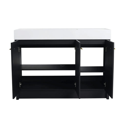 48 Inch Freestanding Bathroom Vanity with Resin Sink, With Soft Closing Door, KD-Package Default -DTYStore