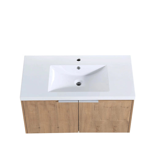 48' Wall-Mounted Bathroom Vanity With Sink and Side Cabinet, Soft Close Doors,00112IMOx2-0636IMO-0612GWH Combination Cabinet(KD-Packing) Default -DTYStore