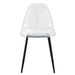 Modern minimalist transparent dining chair, plastic chair, armless crystal chair, Nordic creative makeup stool, negotiation chair, set of 4 pieces, black metal legs,TW-1200 - DTYStore