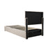Twin Size Upholstered Platform Bed with a Hydraulic Storage System, Beige - DTYStore