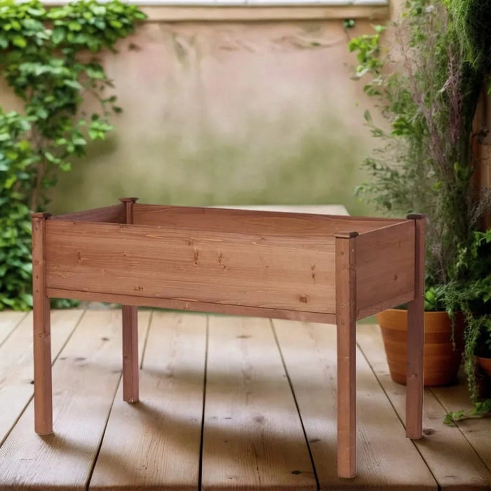 48x24x30 inch Raised Garden Bed with Legs, Elevated Wooden Planter Box for Outdoor Plants Flowers Fruits Vegetable Herb Growing Default -DTYStore