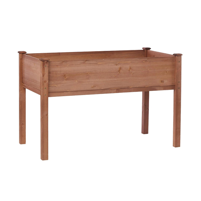 48x24x30 inch Raised Garden Bed with Legs, Elevated Wooden Planter Box for Outdoor Plants Flowers Fruits Vegetable Herb Growing Default -DTYStore