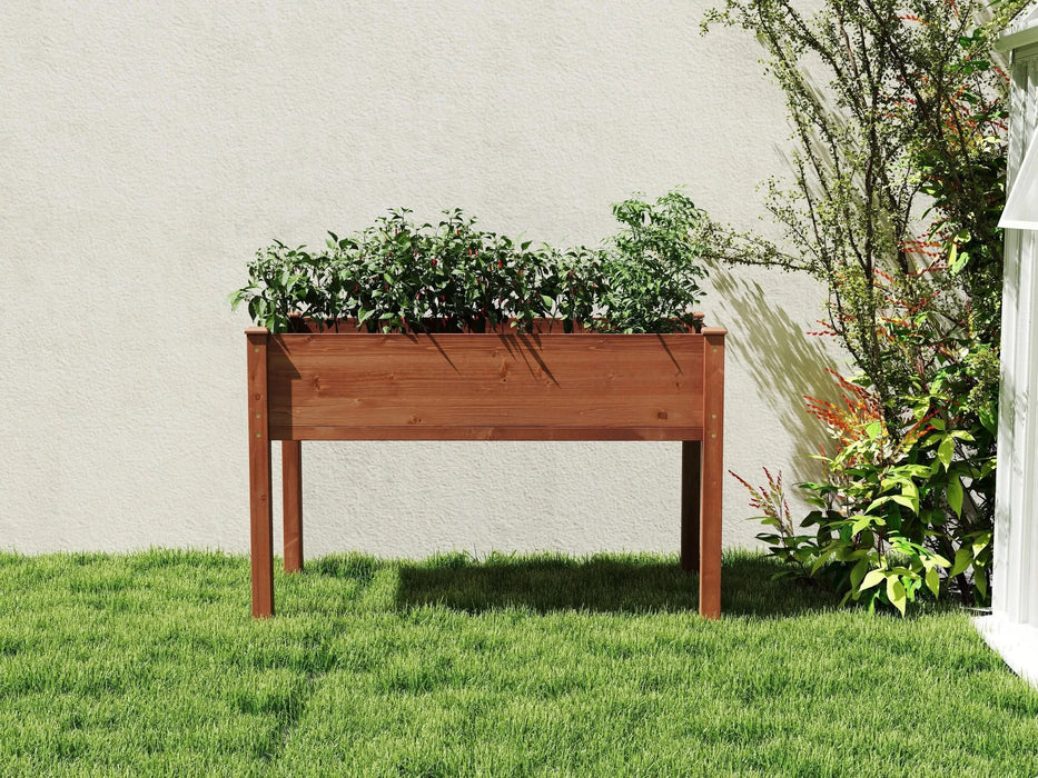 48x24x30 inch Raised Garden Bed with Legs, Elevated Wooden Planter Box for Outdoor Plants Flowers Fruits Vegetable Herb Growing Default -DTYStore