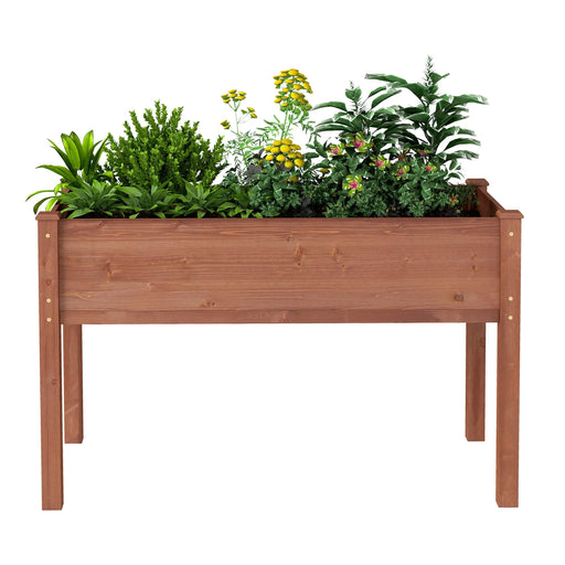 48x24x30 inch Raised Garden Bed with Legs, Elevated Wooden Planter Box for Outdoor Plants Flowers Fruits Vegetable Herb Growing Default -DTYStore