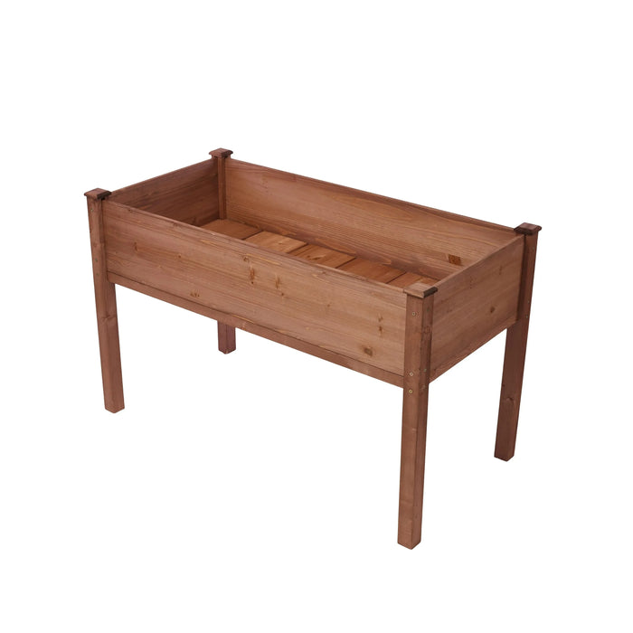 48x24x30 inch Raised Garden Bed with Legs, Elevated Wooden Planter Box for Outdoor Plants Flowers Fruits Vegetable Herb Growing Default -DTYStore