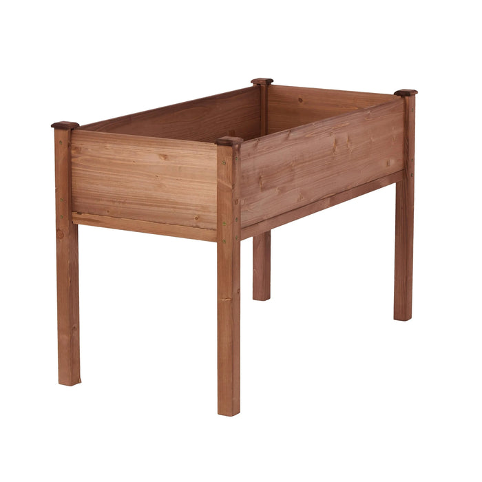 48x24x30 inch Raised Garden Bed with Legs, Elevated Wooden Planter Box for Outdoor Plants Flowers Fruits Vegetable Herb Growing Default -DTYStore