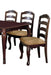 Transitional Contemporary Dark Walnut Finish Set of 2pc Dining Chairs Solid wood Kitchen Dining Room Furniture Ladder back Side Chairs - DTYStore