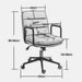 Office Chair,Mid Back Home Office Desk Task Chair with Wheels and Arms Ergonomic PU Leather Computer Rolling Swivel Chair with Padded Armrest,The back of the chair can recline 40Â° (Brown) - DTYStore