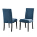 Biony Fabric Dining Chairs with Nailhead Trim, Set of 2, Blue - DTYStore