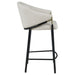 Beige and Glossy Black Sloped Arm Counter Height Stools (Set of 2) - DTYStore