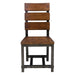 Unique Look Wood Framing Side Chairs 2pc Set Rustic Brown and Gunmetal Finish Industrial Design Casual Dining Furniture - DTYStore