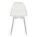Modern simple transparent dining chair plastic chair armless crystal chair Nordic creative makeup stool negotiation chair Set of 4 and plating metal legW115164140,TW-1200 - DTYStore