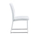 Set of 4 dining chairs, white dining chair set, PU material high backrest seats and sturdy leg chairs, suitable for restaurants, kitchens, living rooms - DTYStore
