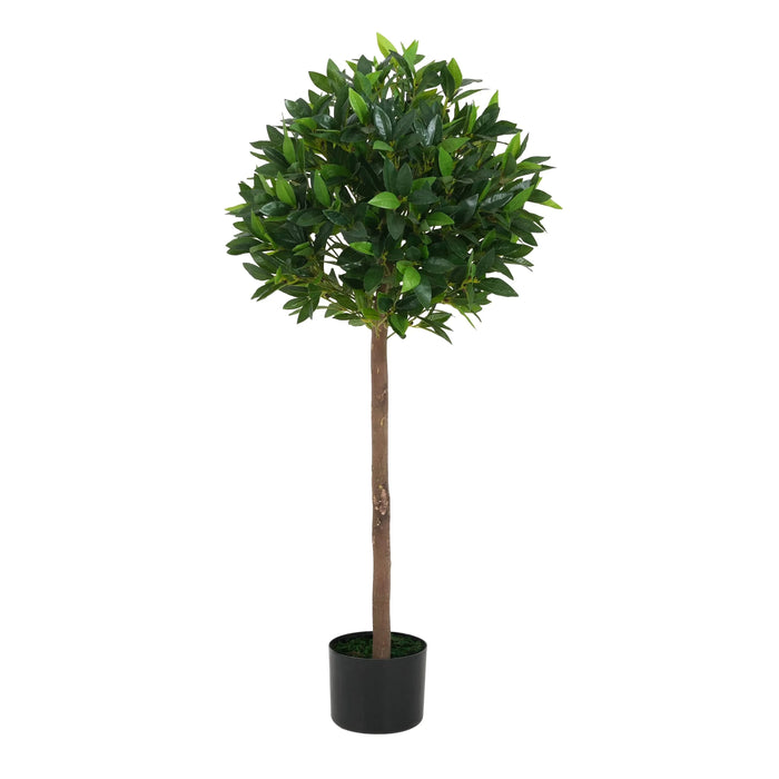 49' Artificial Topiary Bay Tree Ball With Pot, Set of 2 Default -DTYStore