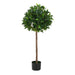 49' Artificial Topiary Bay Tree Ball With Pot, Set of 2 Default -DTYStore