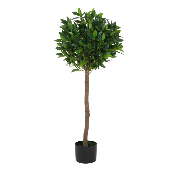 49' Artificial Topiary Bay Tree Ball With Pot, Set of 2 Default -DTYStore