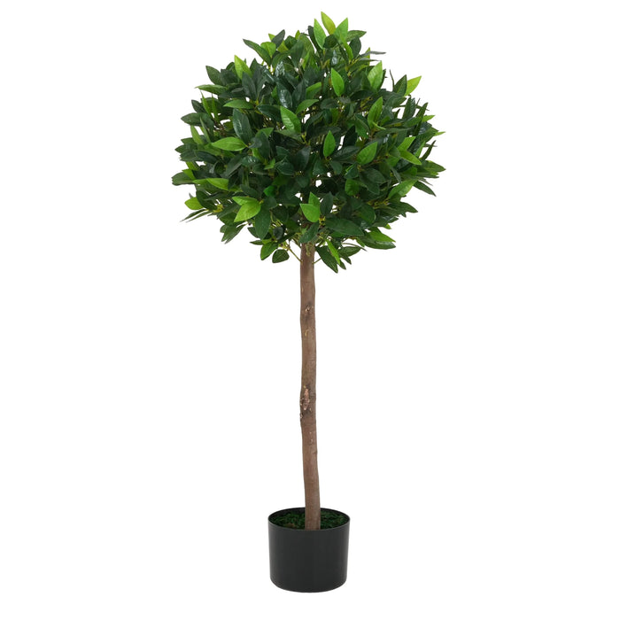 49' Artificial Topiary Bay Tree Ball With Pot, Set of 2 Default -DTYStore