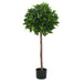 49' Artificial Topiary Bay Tree Ball With Pot, Set of 2 Default -DTYStore