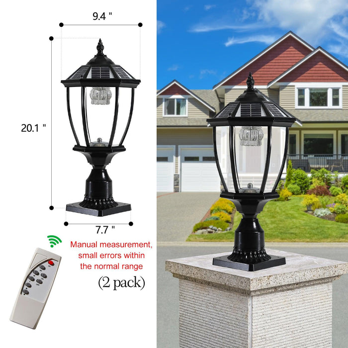 Solar Column Headlights With Dimmable LED(2 pack) - DTYStore