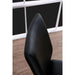 Contemporary Style Z-Shaped Chair Base 2pcs Dining Chairs Black Leatherette Chrome Finish Side Chair Dining Room Furniture - DTYStore