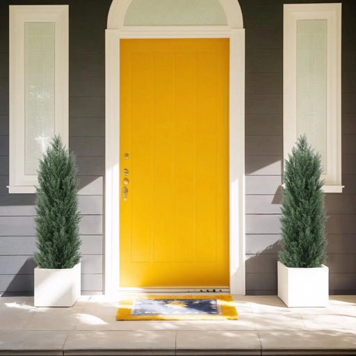 4FT Artificial Green Pine Cypress Tree Realistic Plastic Faux Plant for Indoor and Outdoor Decoration 2pcs/set Default -DTYStore