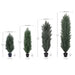 4FT Artificial Green Pine Cypress Tree Realistic Plastic Faux Plant for Indoor and Outdoor Decoration 2pcs/set Default -DTYStore