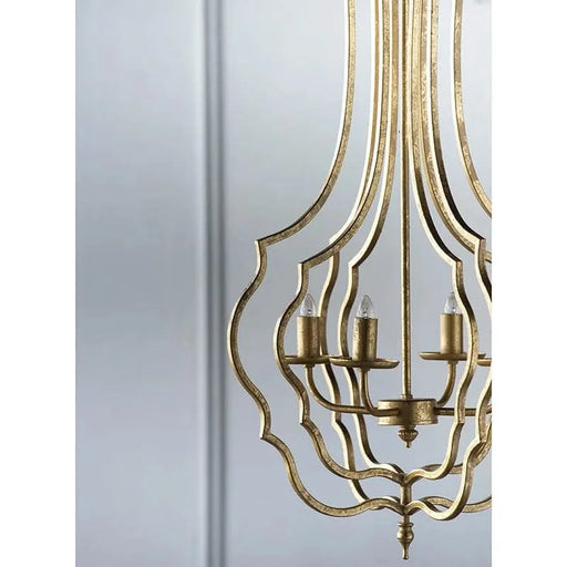 4 - Light Metal Chandelier, Hanging Light Fixture with Adjustable Chain for Kitchen Dining Room Foyer Entryway, Bulb Not Included Default -DTYStore