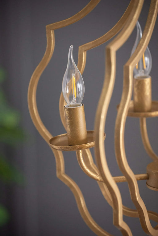 4 - Light Metal Chandelier, Hanging Light Fixture with Adjustable Chain for Kitchen Dining Room Foyer Entryway, Bulb Not Included Default -DTYStore