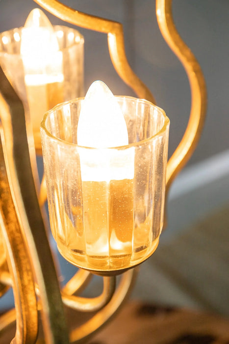 4 - Light Metal Chandelier, Hanging Light Fixture with Adjustable Chain for Kitchen Dining Room Foyer Entryway, Bulb Not Included Default -DTYStore