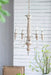 4 - Light Wood Chandelier, Hanging Light Fixture with Adjustable Chain for Kitchen Dining Room Foyer Entryway, Bulb Not Included Default -DTYStore
