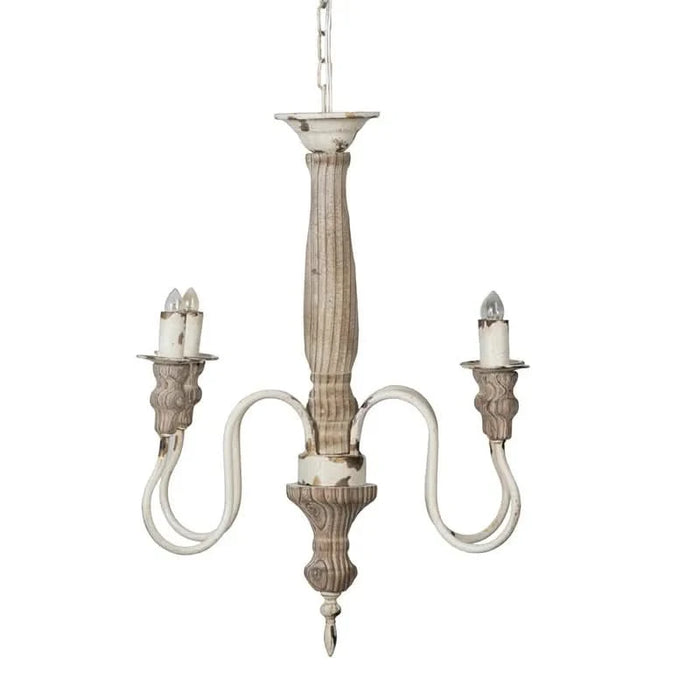 4 - Light Wood Chandelier, Hanging Light Fixture with Adjustable Chain for Kitchen Dining Room Foyer Entryway, Bulb Not Included Default -DTYStore