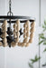 4 - Light Wood Chandelier, Hanging Light Fixture with Adjustable Chain for Kitchen Dining Room Foyer Entryway, Bulb Not Included Default -DTYStore