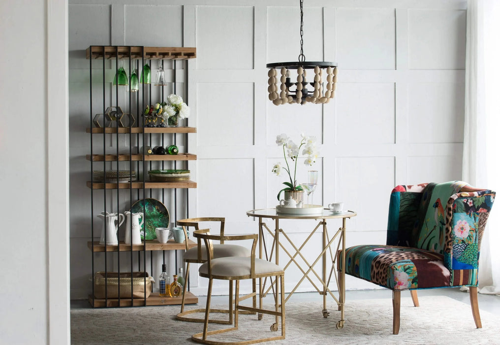 4 - Light Wood Chandelier, Hanging Light Fixture with Adjustable Chain for Kitchen Dining Room Foyer Entryway, Bulb Not Included Default -DTYStore