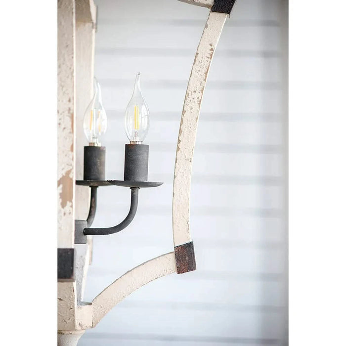 4 - Light Wood Chandelier, Hanging Light Fixture with Adjustable Chain for Kitchen Dining Room Foyer Entryway, Bulb Not Included Default -DTYStore