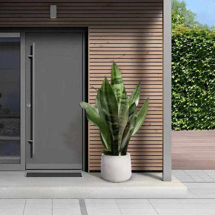 4 Pieces Ceramic Flowerpot, Modern Planter for Patio, Garden or Windowsills - American White Oak Default -DTYStore