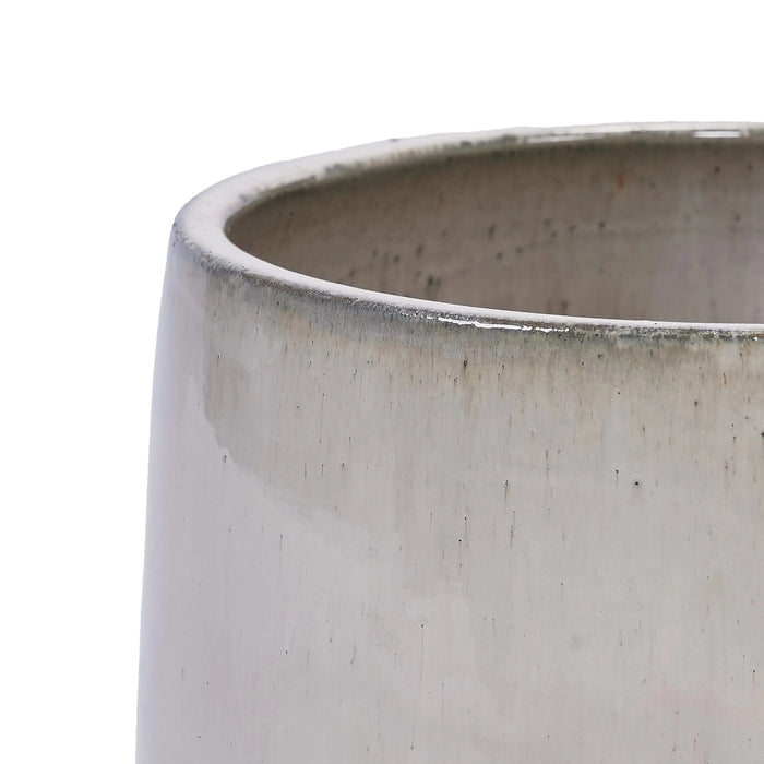 4 Pieces Ceramic Flowerpot, Modern Planter for Patio, Garden or Windowsills - American White Oak Default -DTYStore