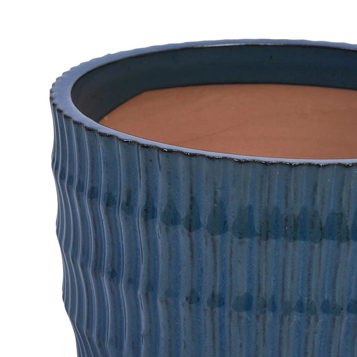 4 Pieces Ceramic Flowerpot, Modern Planter for Patio, Garden or Windowsills - Antique Blue Default -DTYStore