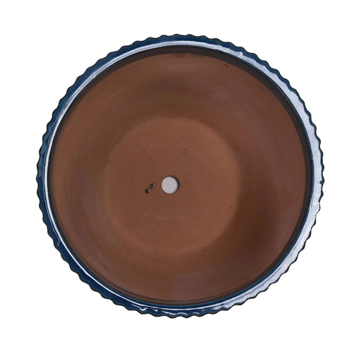 4 Pieces Ceramic Flowerpot, Modern Planter for Patio, Garden or Windowsills - Antique Blue Default -DTYStore