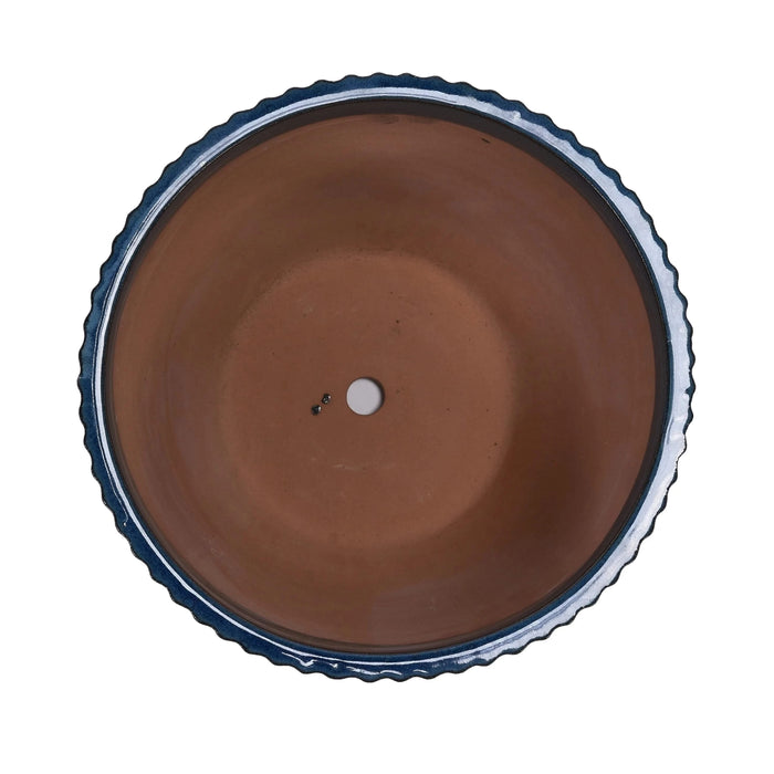 4 Pieces Ceramic Flowerpot, Modern Planter for Patio, Garden or Windowsills - Antique Blue Default -DTYStore