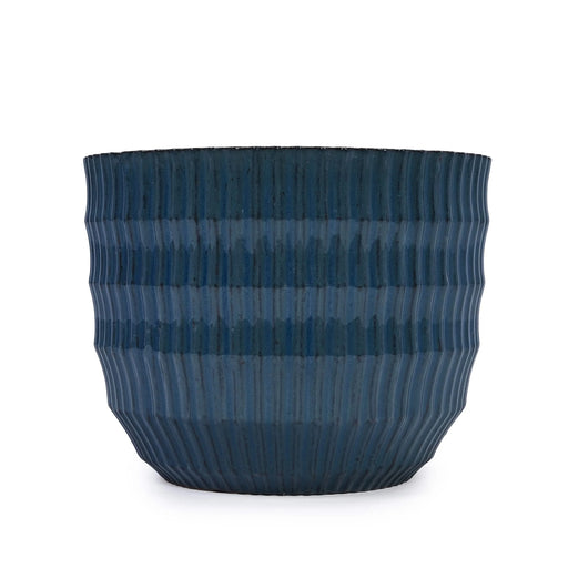 4 Pieces Ceramic Flowerpot, Modern Planter for Patio, Garden or Windowsills - Antique Blue Default -DTYStore