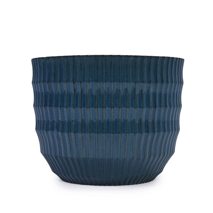 4 Pieces Ceramic Flowerpot, Modern Planter for Patio, Garden or Windowsills - Antique Blue- DTY Store