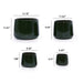 4 Pieces Ceramic Flowerpot, Modern Planter for Patio, Garden or Windowsills - Antique Green Default -DTYStore