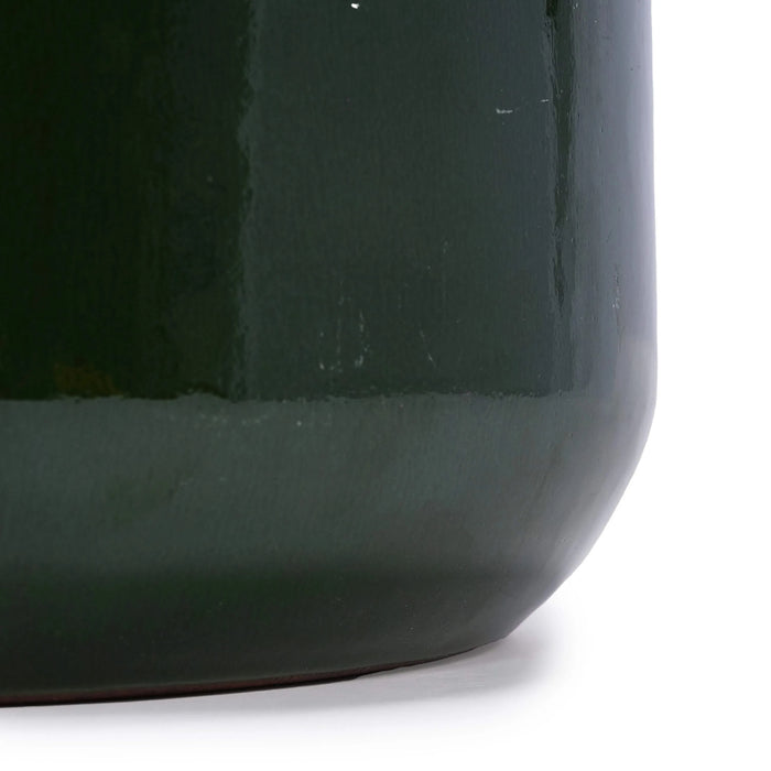 4 Pieces Ceramic Flowerpot, Modern Planter for Patio, Garden or Windowsills - Antique Green Default -DTYStore