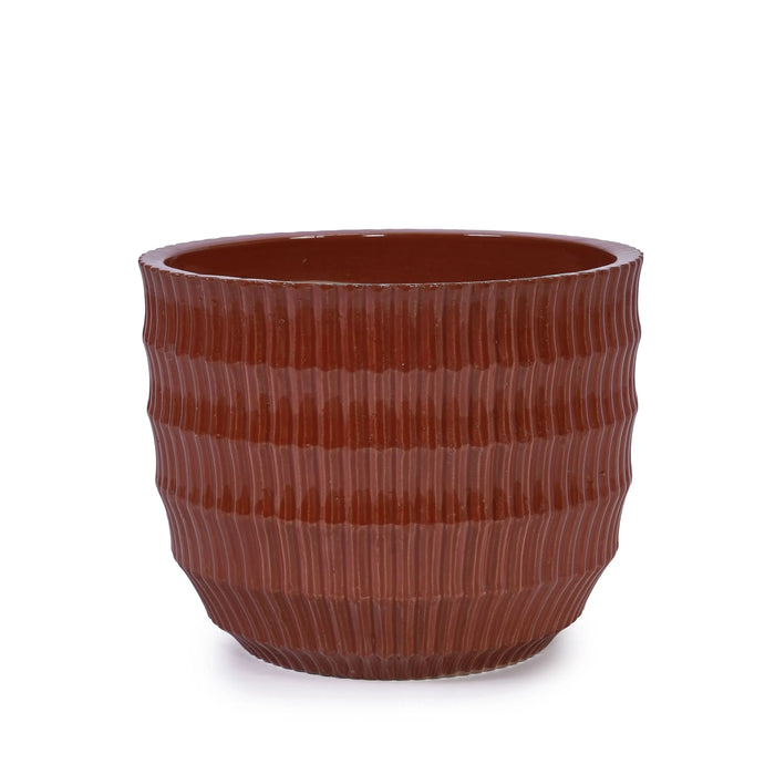 4 Pieces Ceramic Flowerpot, Modern Planter for Patio, Garden or Windowsills - Coral- DTY Store