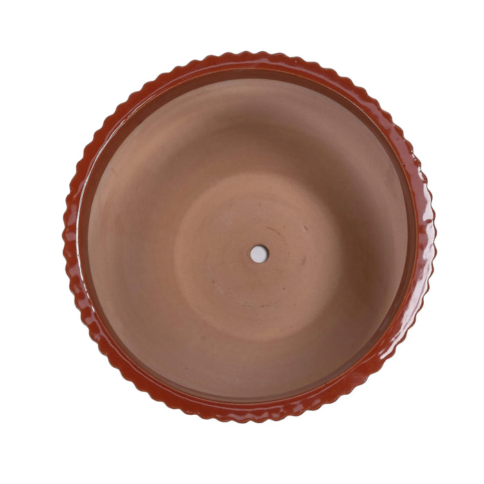 4 Pieces Ceramic Flowerpot, Modern Planter for Patio, Garden or Windowsills - Coral Default -DTYStore